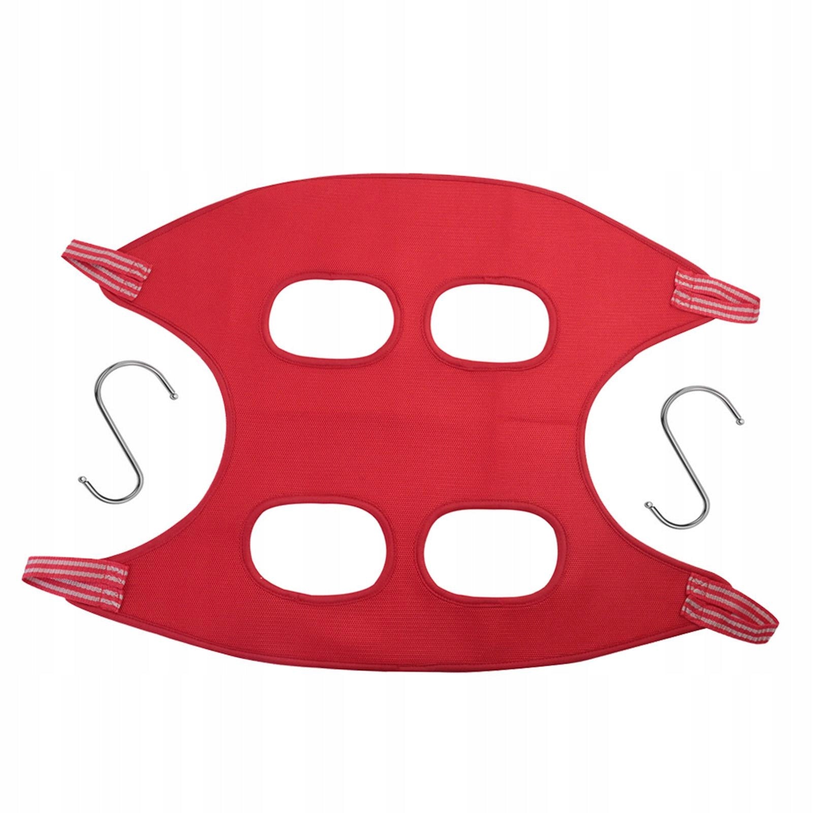 Breathable Pet Grooming Hammock Dog Hanging Harness Dogs Nail Red S