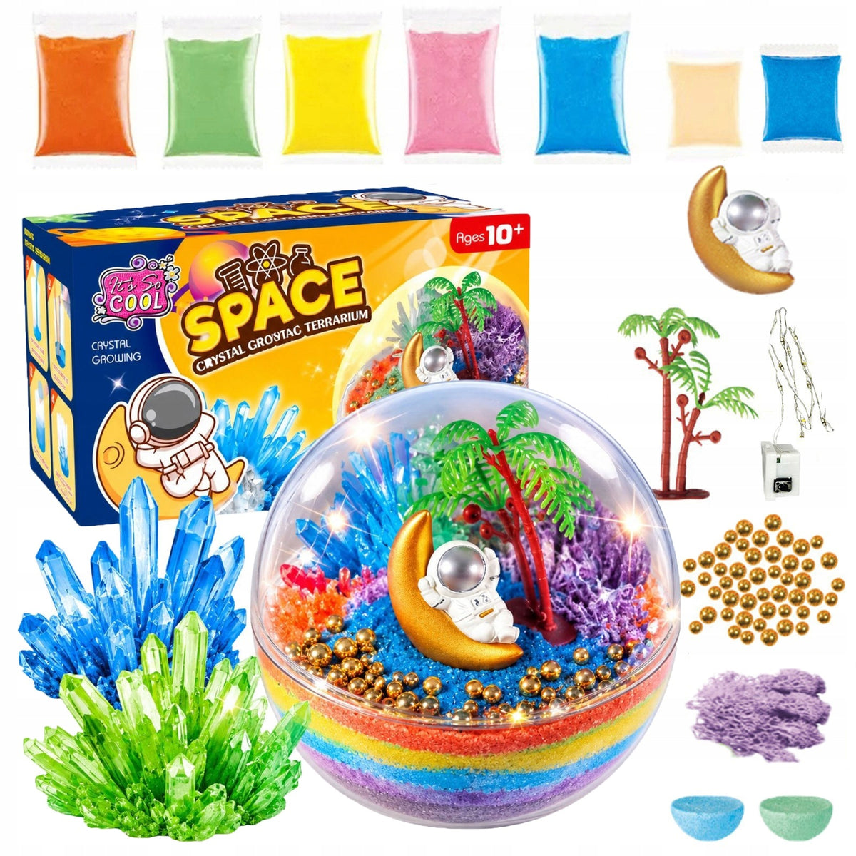 Breeding Crystals Kids Creative Set Terrarium LED DIY Gift