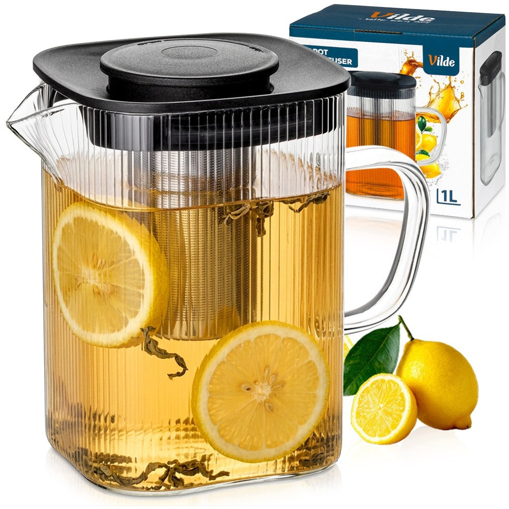 Brewer JUG WITH INFUSER strainer teapot brewing tea herbs 1L