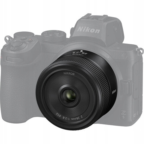 Bright Nikon Nikkor Z 28 mm f/2.8 lens Manufacturer code JMA105DA