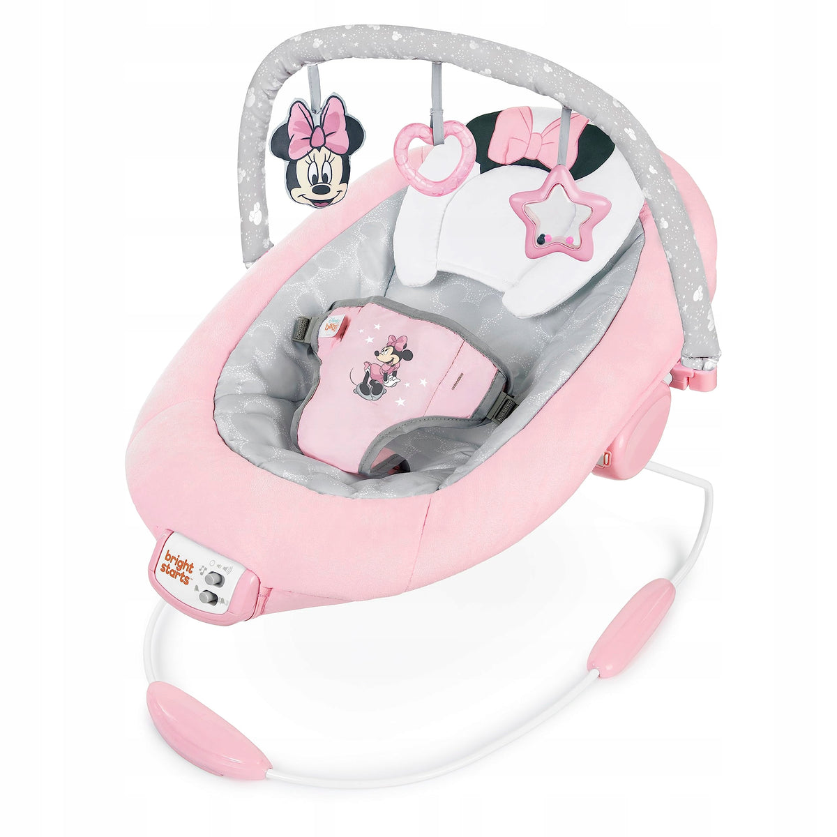 Bright Starts Minnie Mouse Infant Lounger 0-9kg Vibration 3