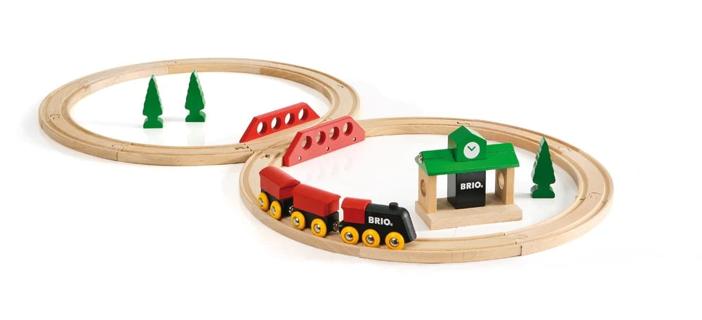 Brio Queue Wooden railway with tracks 33028 Train Tracks Fun