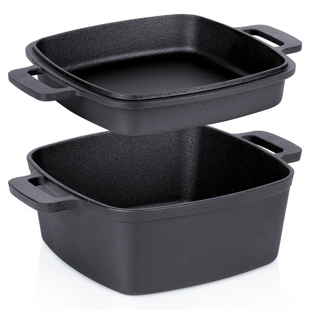 Brittany CAST IRON pan pot cauldron dish 4,5L + pan 2in1