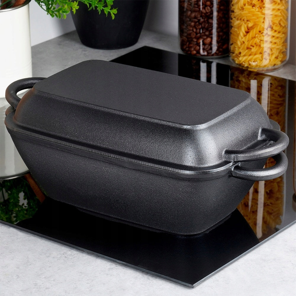 Brittany Cast Iron Brittany Gooseberry Pot Meat Baking Dish 2in1 Packaging status original
