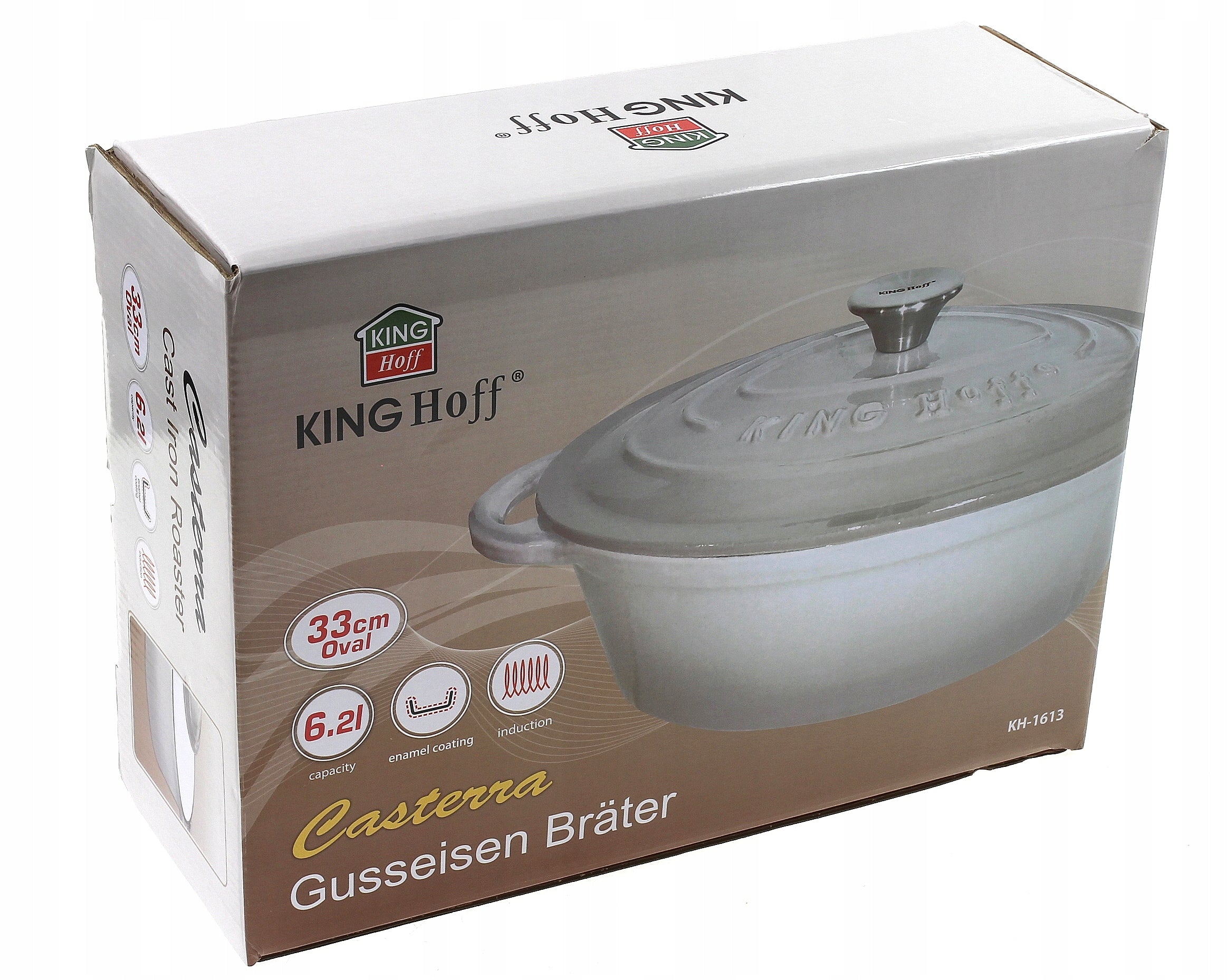 Brittany Cast Iron Enamel Pot LARGE Cast Iron 6,2 Lit KING Hoff Capacity 6.2 l