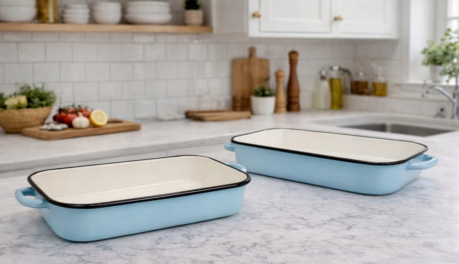 Brittany Enamel Mold Baking Sheet Retro 32x22cm Mint Packaging status original