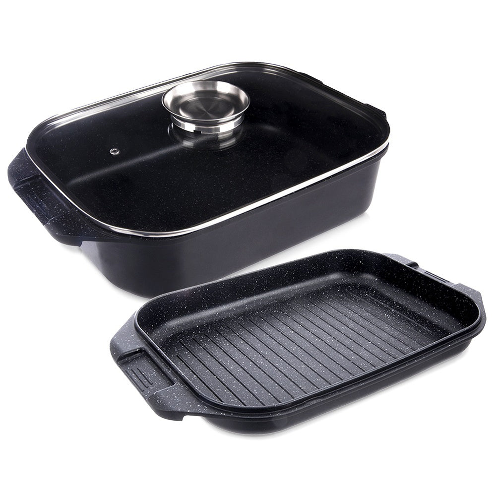 Brittany GRANITe Geese Grill Pan for Baking 3in1