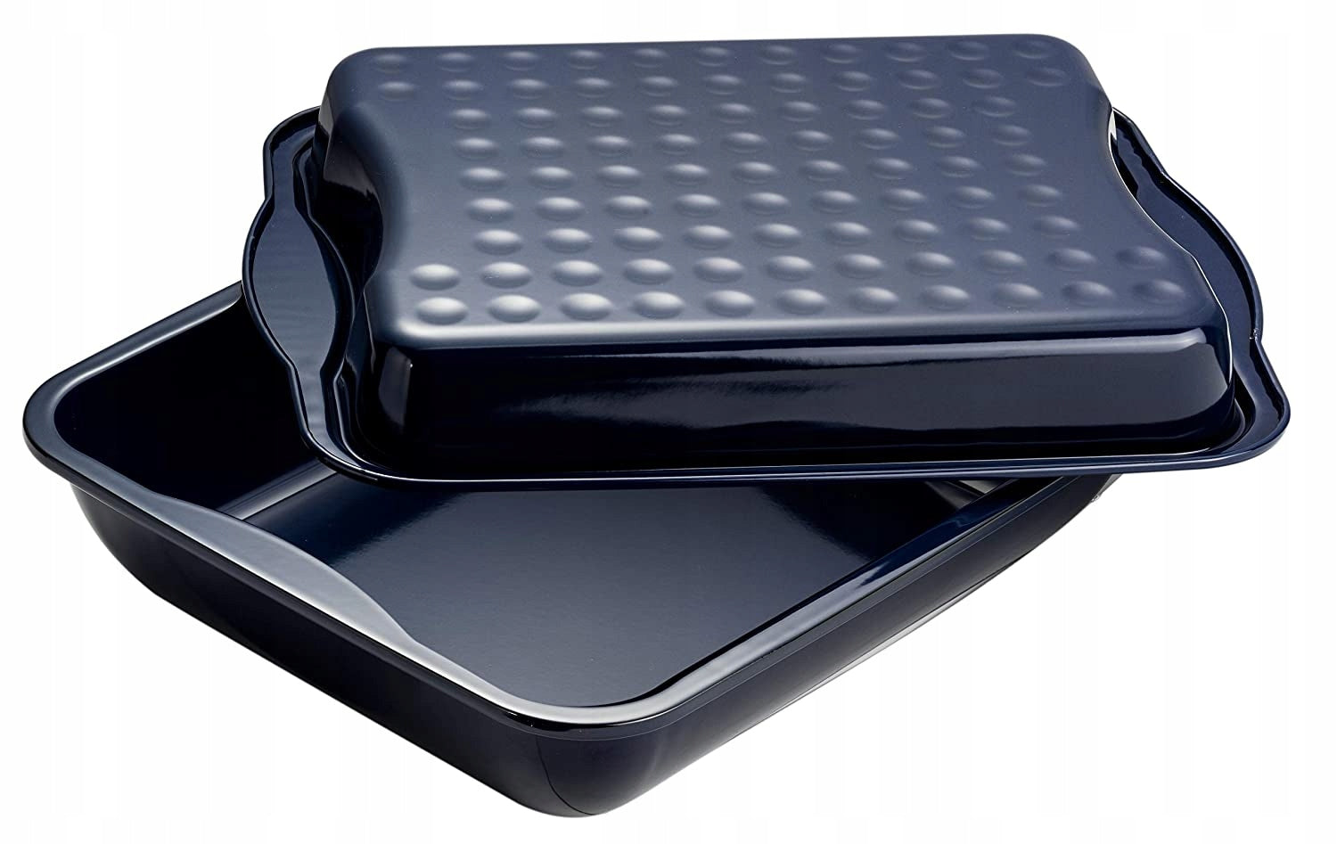 Brittany enamel baking mold with lid 42x34x8 Dr. Oetker Packaging status original