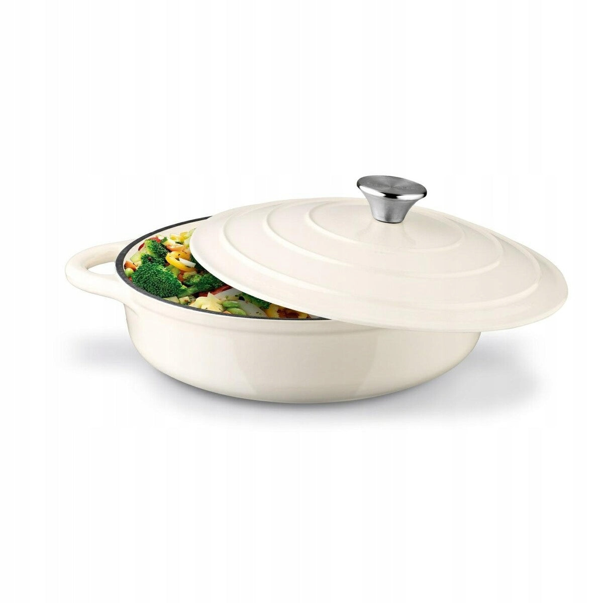 Brittany gooseberry cast iron enameled gooseberry 3l 28x7 cm oval cream