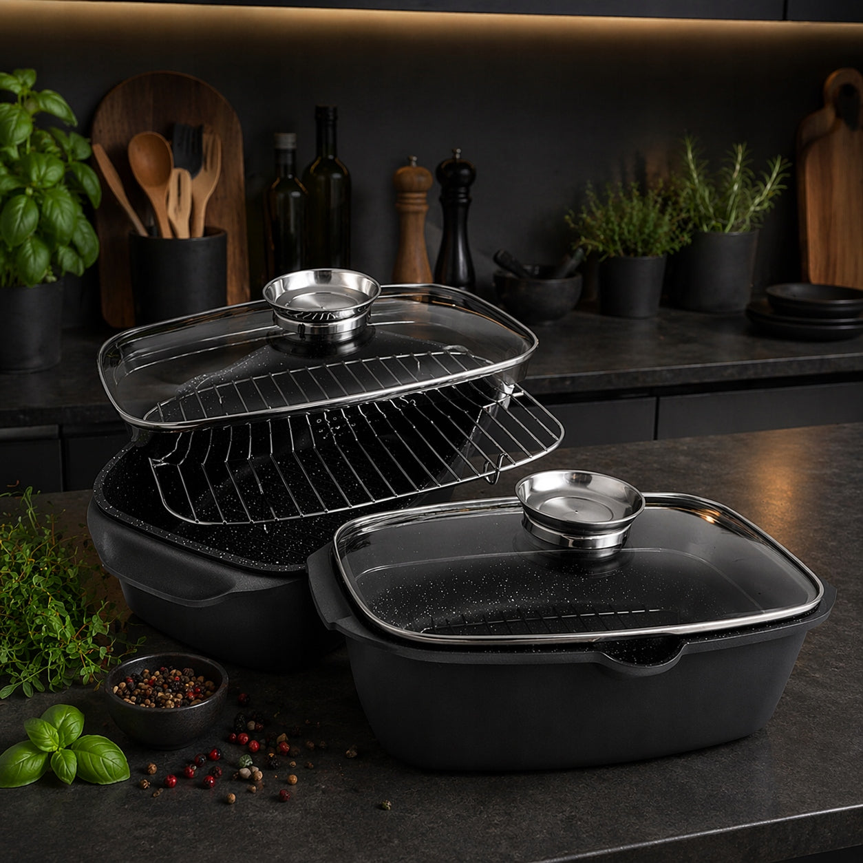 Brittany non-stick MARBLED POT GOOSEBERRY LARGE INDUCTION 6,8 l Manufacturer code HR145