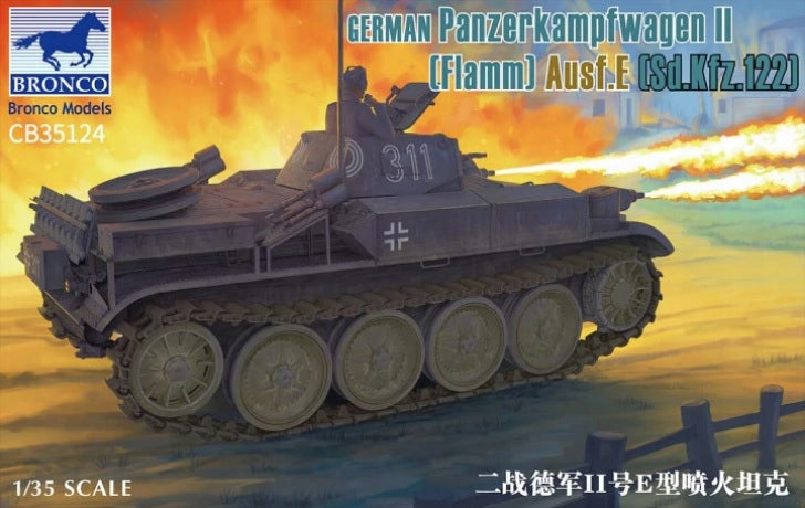 Bronco CB35124 Tank Panzerkampfwagen II Flamm Ausf.E Sd.Kfz.122 model 1/35
