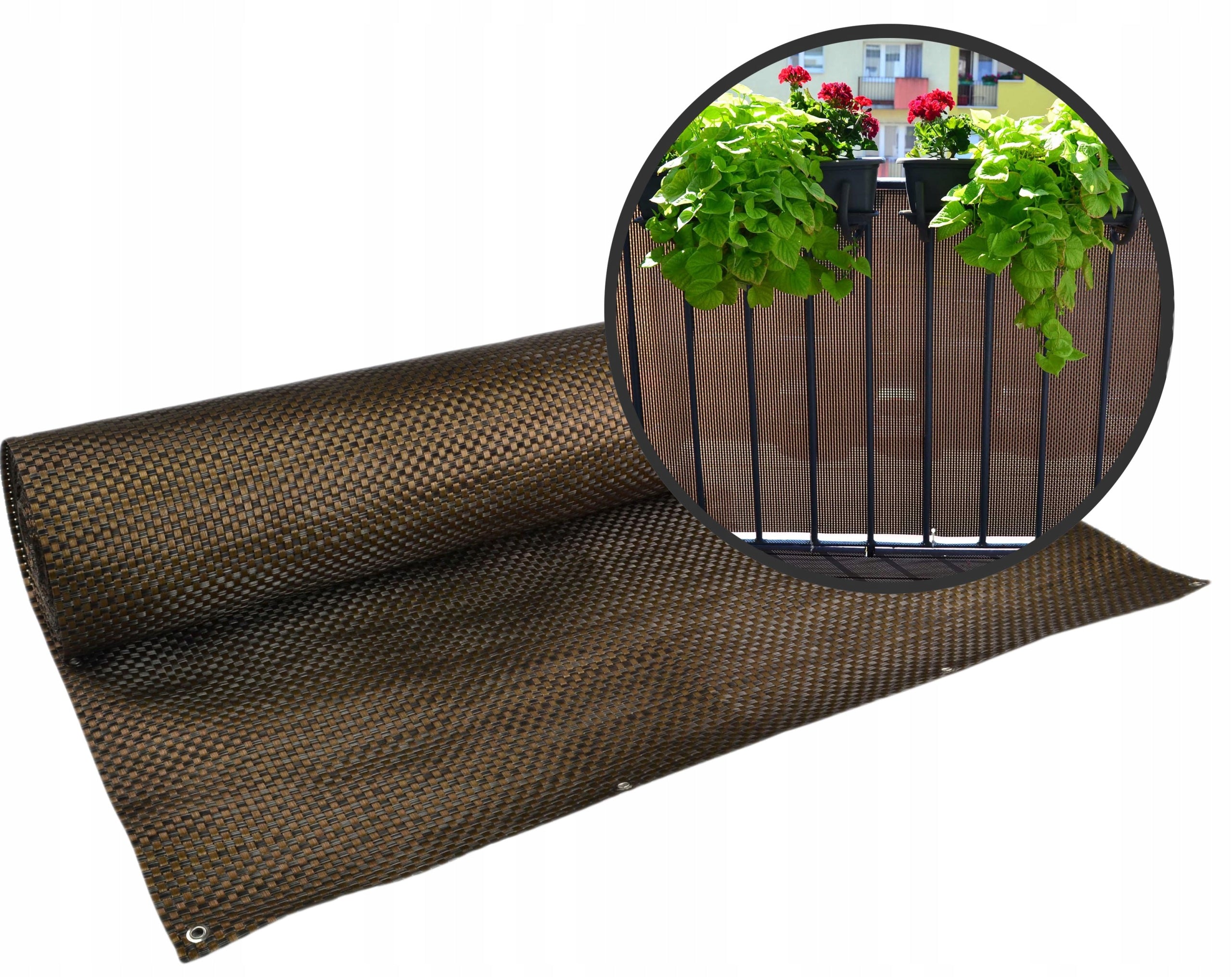 Bronze Rattan Cover Mat for Balcony Fence Gate Terrace Gazebo 1mb
