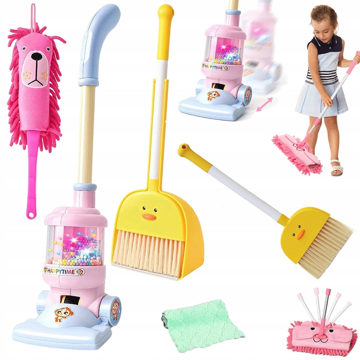 Broom Cleaning Kit Sweeping Educational 3in1 Educational Toy