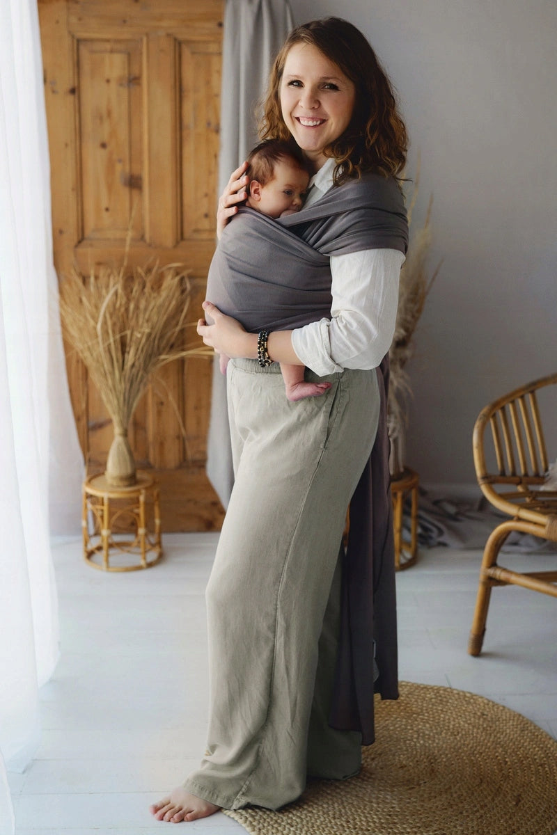 Brown Elastic Scarf for Baby Little Frog Silent Earth Packaging status original