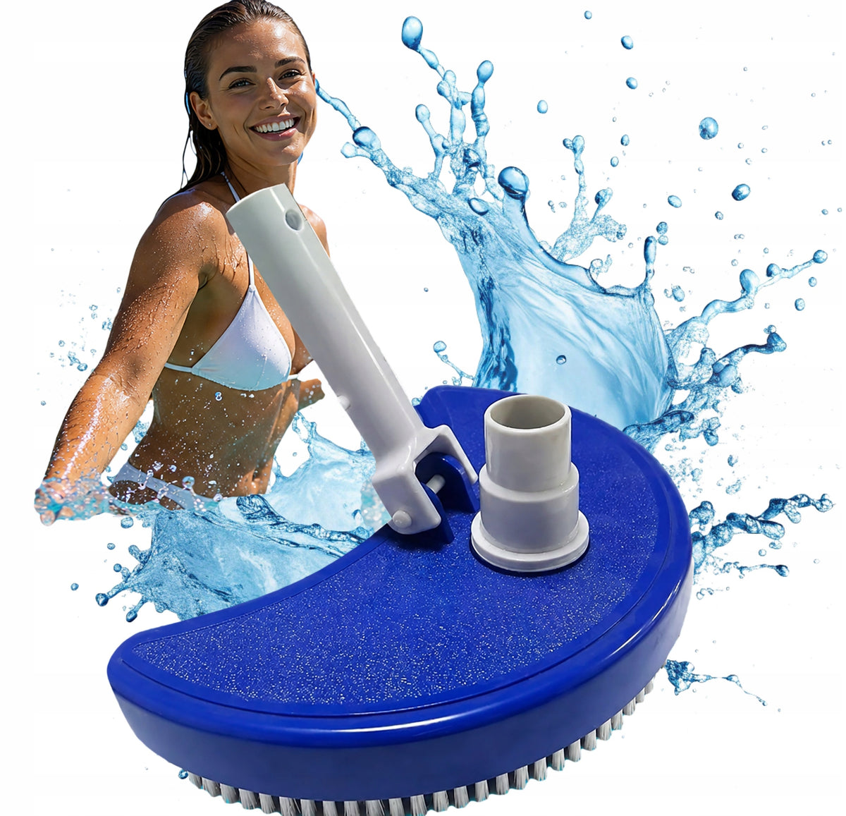 Brush Suction Cup for Vacuum Cleaner Bottom Cleaning Swimming Pool Jacuzi 60123