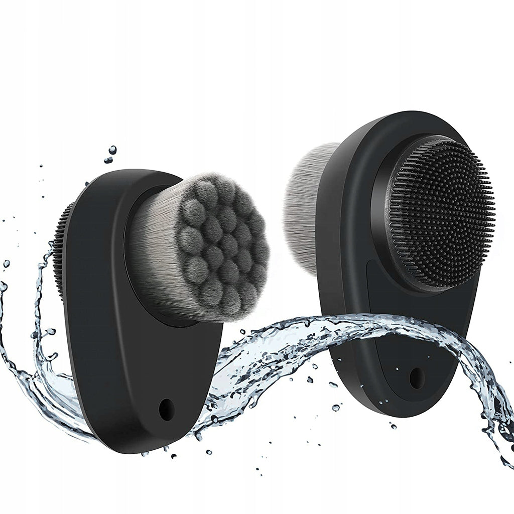 Brush washer face massager 2in1 drainage lymphatic silicone bristles