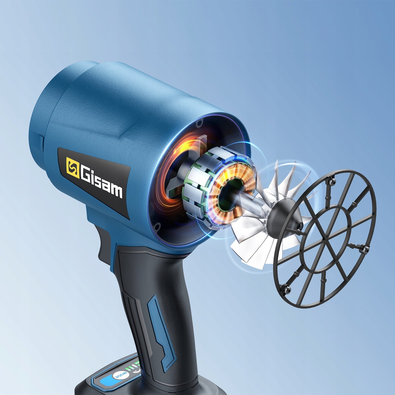 Brushless Air Blower Electric Cleaning Tool - Dual Batts, Turbo Mode Output 2 m3/min