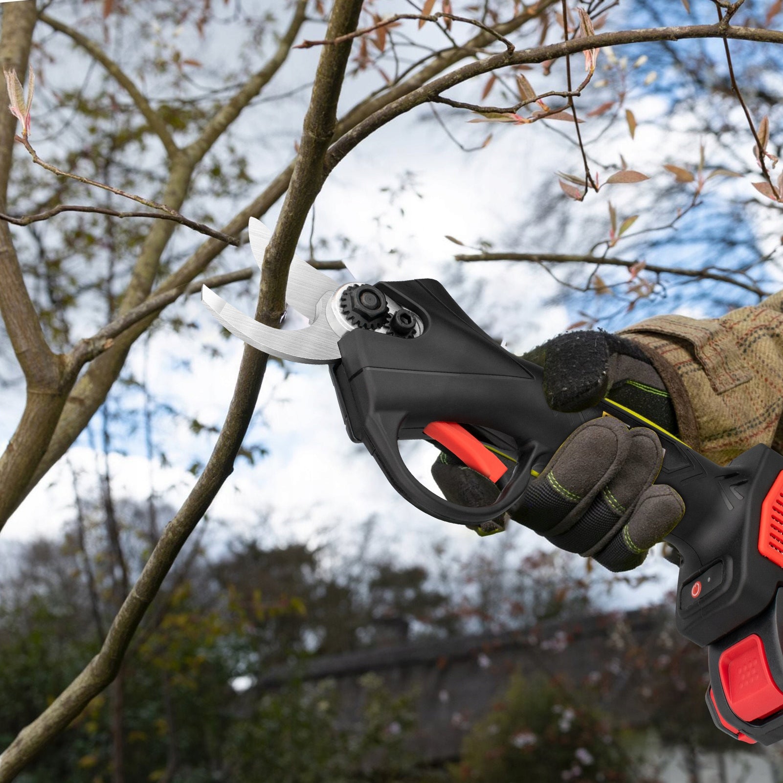 Brushless Cordless Pruning Shears 21V Electric Garden Pruner 2 Batteries Manufacturer code Gisam 1066