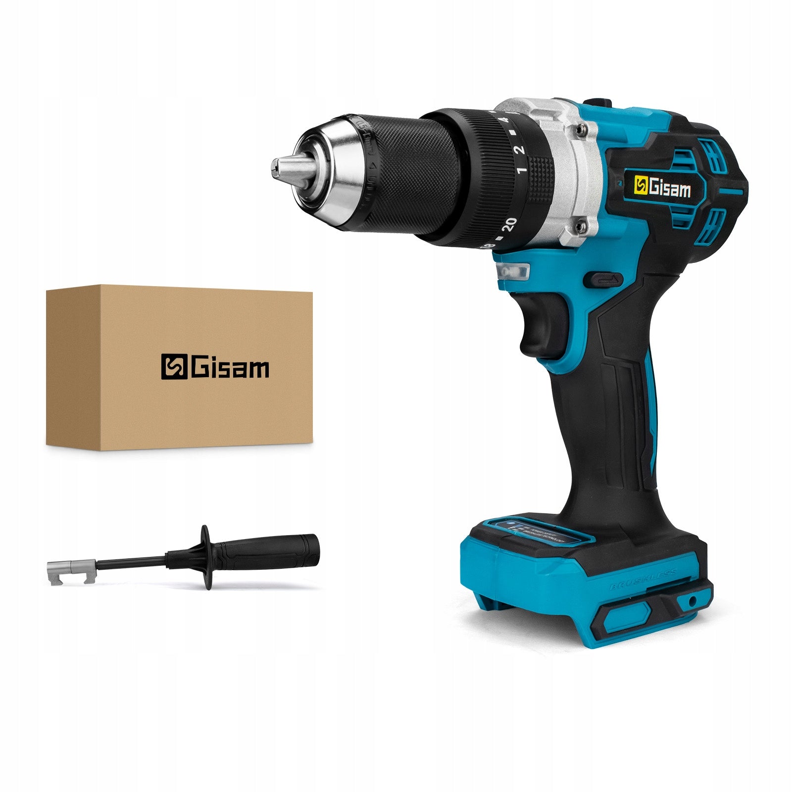 Brushless Impact Drill 13mm Electric Drill Tool 20+3 Torque