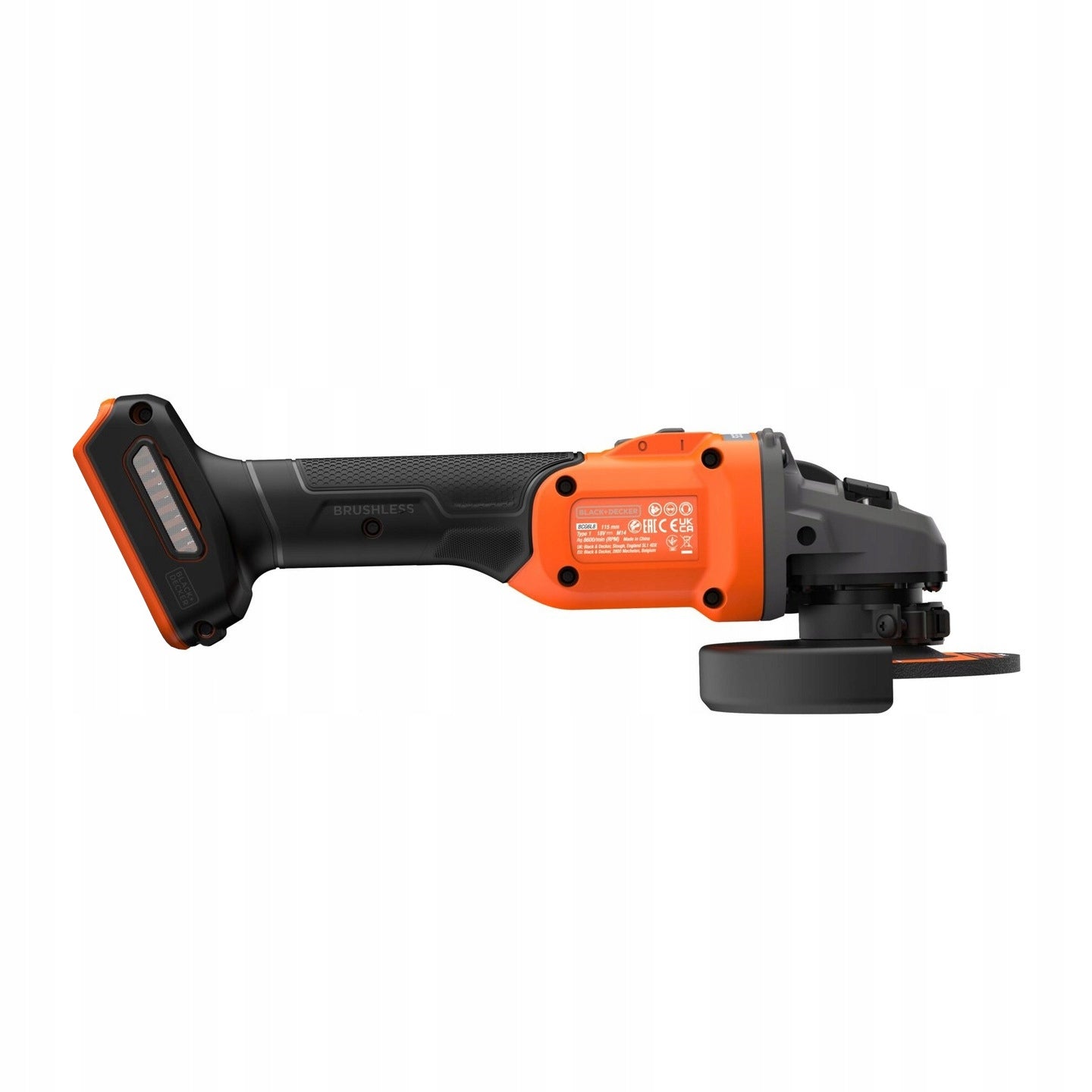 Brushless angle grinder BLACK DECKER BCG6L8N 115mm 18V BODY + bag Kind angle grinder