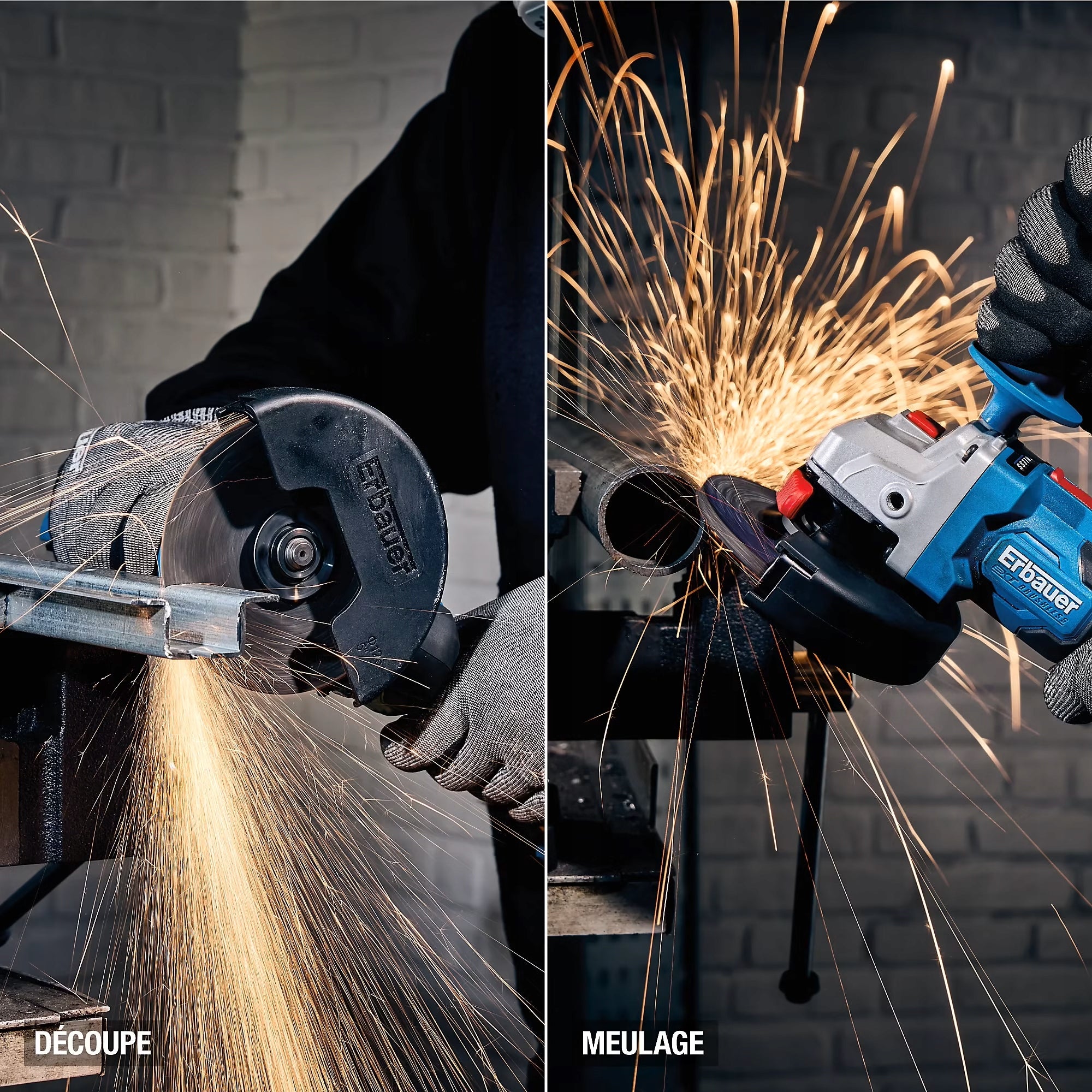 Brushless angle grinder Erbauer G2 ERI1083GRD Ø125 mm EXT 18V Solo Brand Erbauer