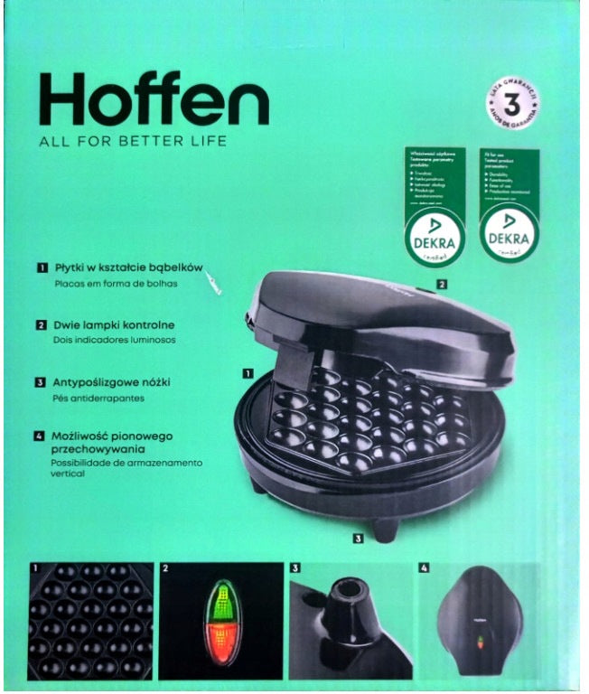 Bubble waffle maker Hoffen 1200W Manufacturer code HO-00019