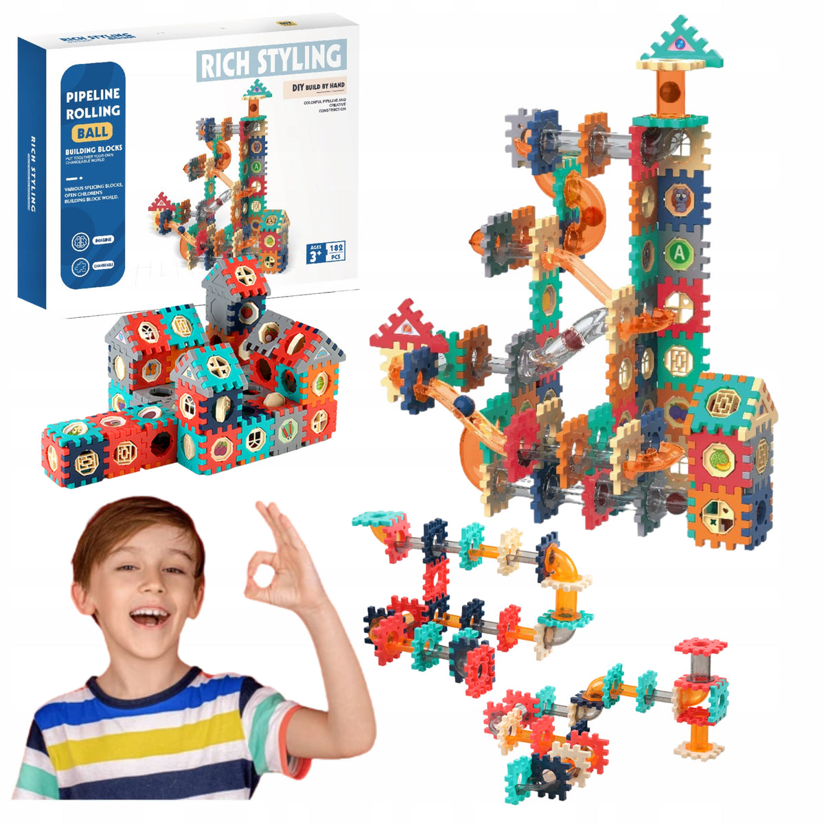 Building Blocks Ball Track Set 182El Educational Kulodrom Puzzle