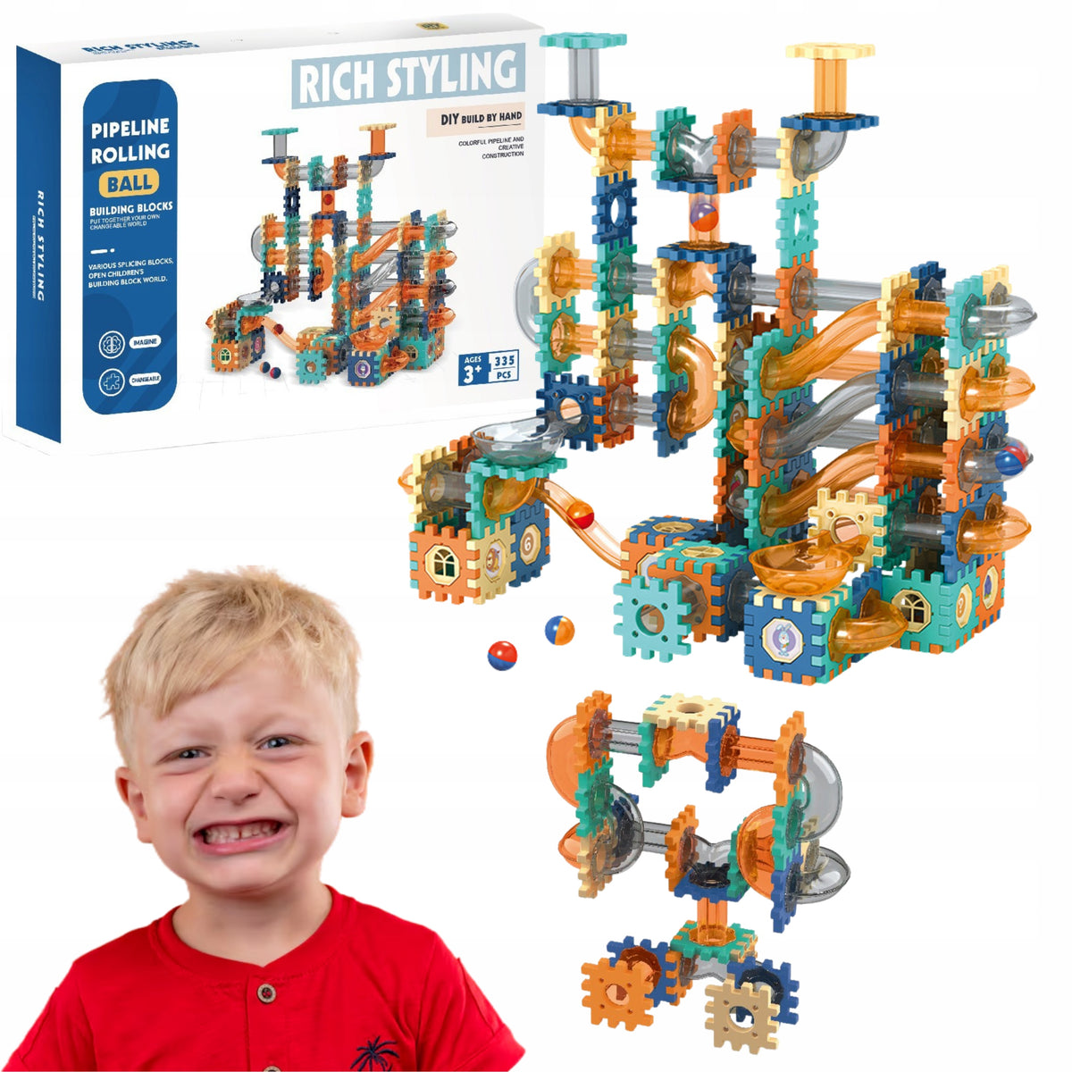 Building Blocks Ball Track Set 335El Educational Kulodrom Puzzle