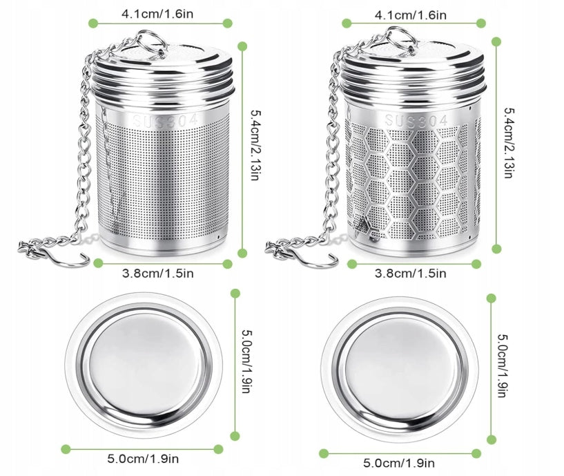 Bulk Tea Strainer Stainless Steel with Lid Drain Tray 2 Pcs EAN (GTIN) 5900748302846