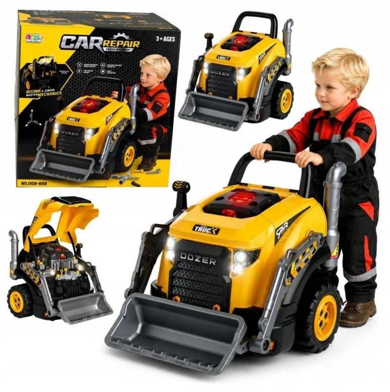 Bulldozer-excavator for unscrewing