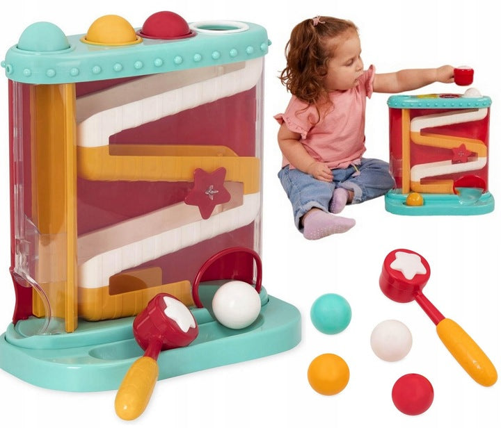 Bullet punch for children with hammer and 4 balls hammer Battat