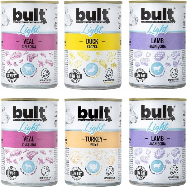 Bult LIGHT Wet Dog Food Complete Food MIX 6x 400g