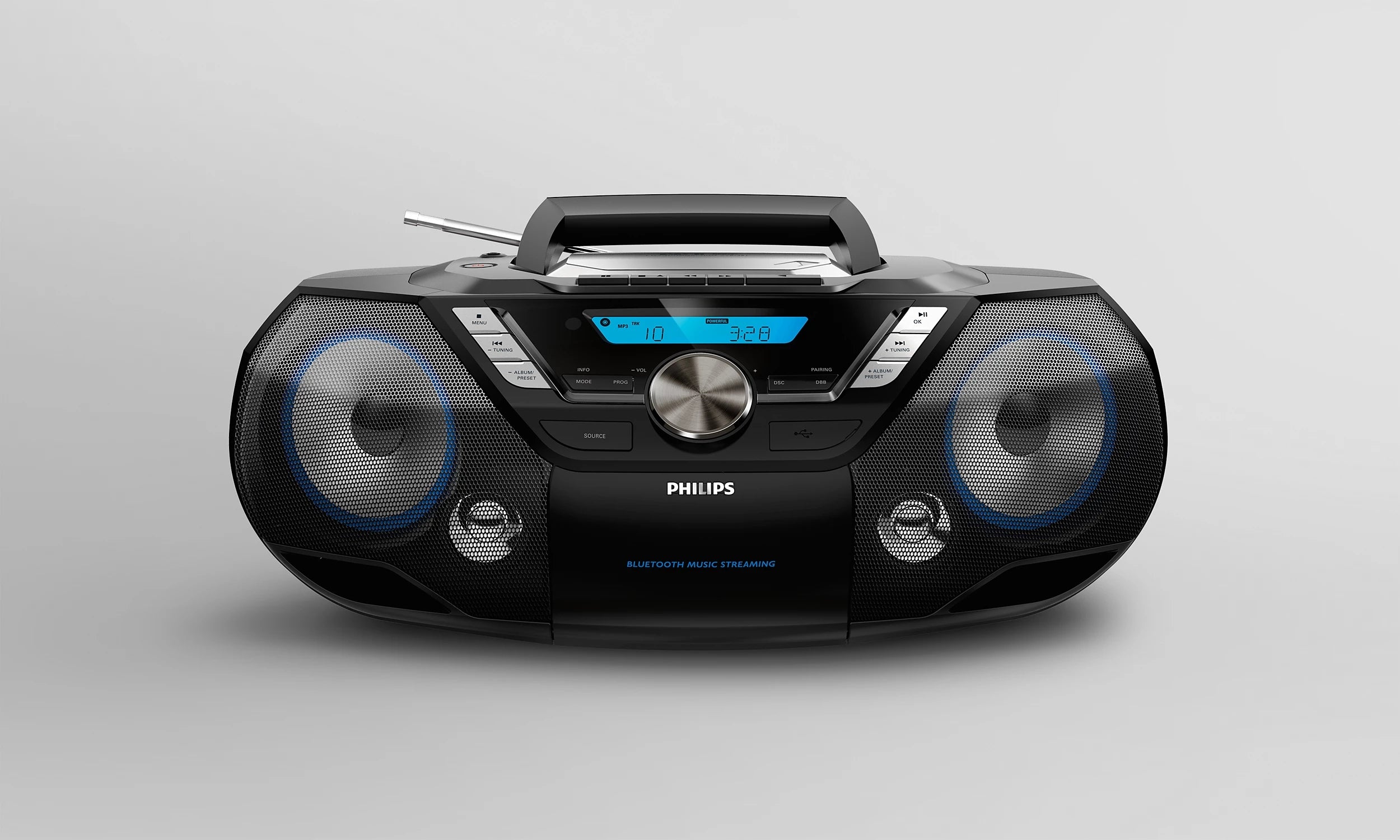 Bumbox radio CD player Cassette player Philips AZB798T Manufacturer code AZB798T/12