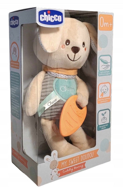 Bunny cuddly with teether Chicco for babies 0m+ soft and light Brand Chicco