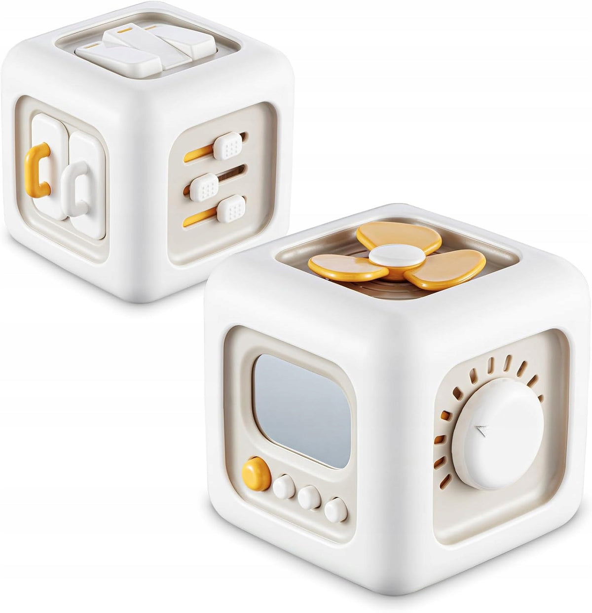 Busy Cube for 1Year Old Boy Montessori Toys, Sensory Travel Activities Gift