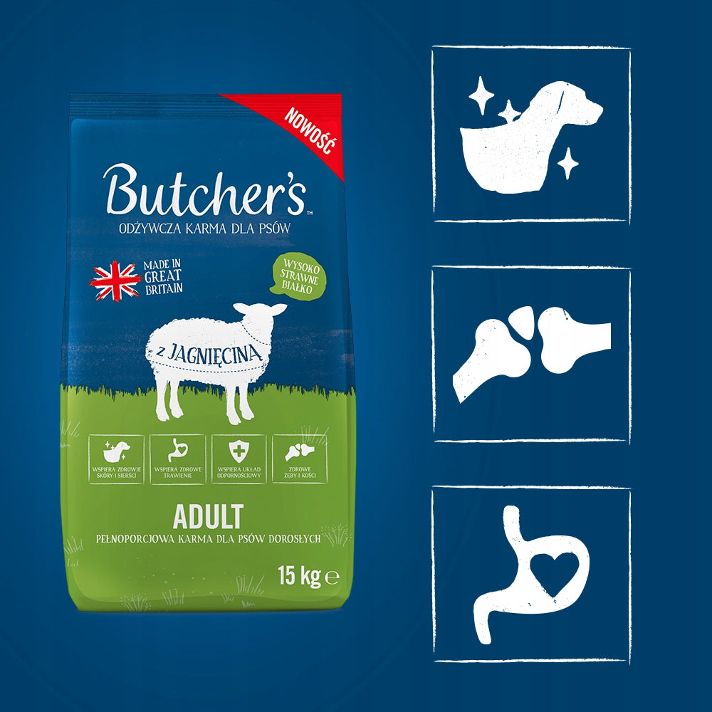 Butchers Original Lamb Dry Dog Food with Vitamins 15kg Brand Butcher's
