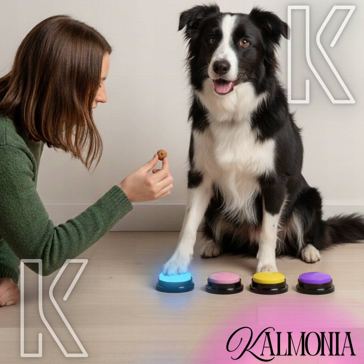 Buttons for Dog Sound Talking to Learn Fun Recording Training x4 Manufacturer code guziki dzwiekowe dla psa