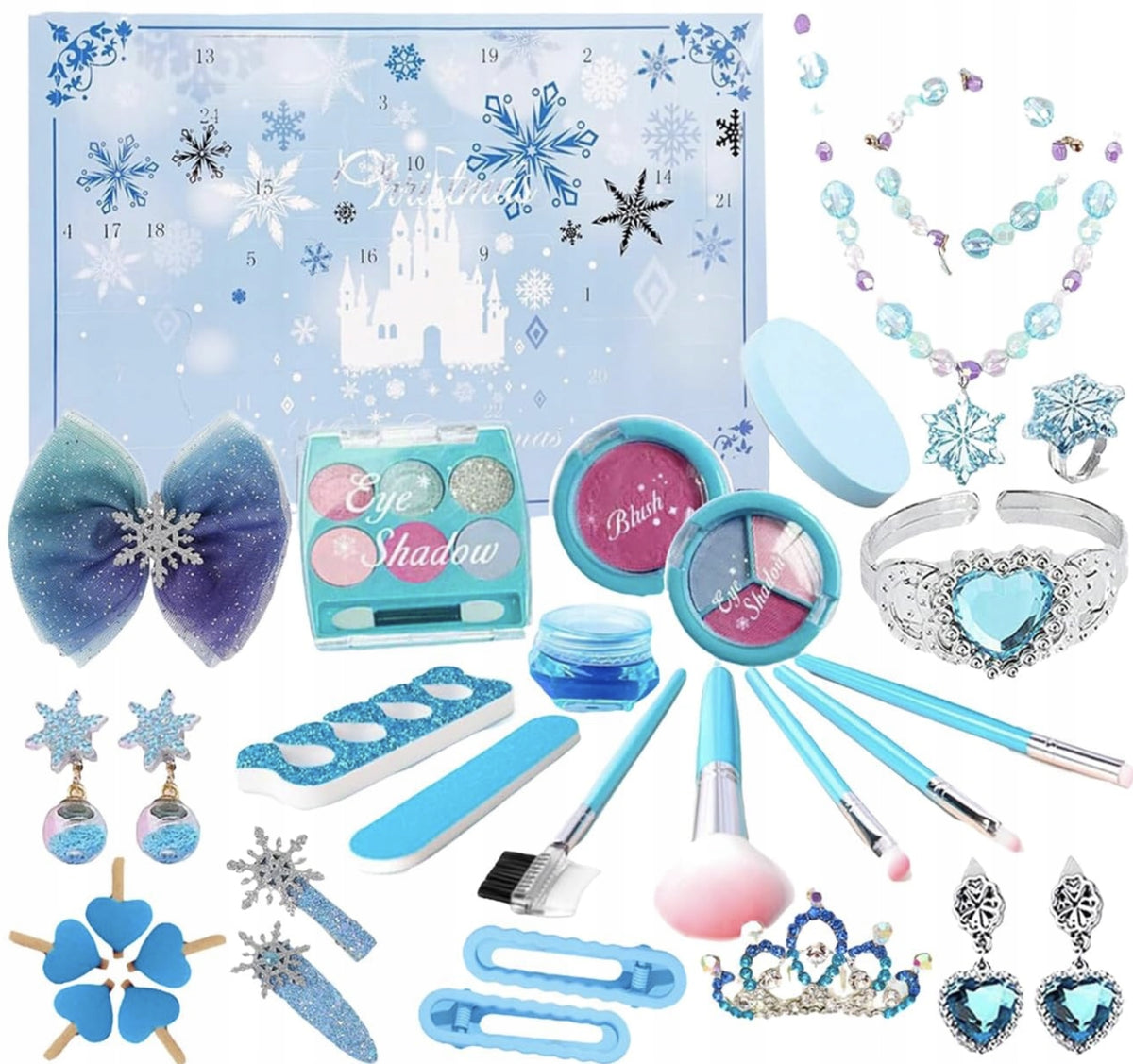 C3 ADVENT CALENDAR JEWELRY GLITTER CUFFLINKS FOR CHILDREN GIRLS