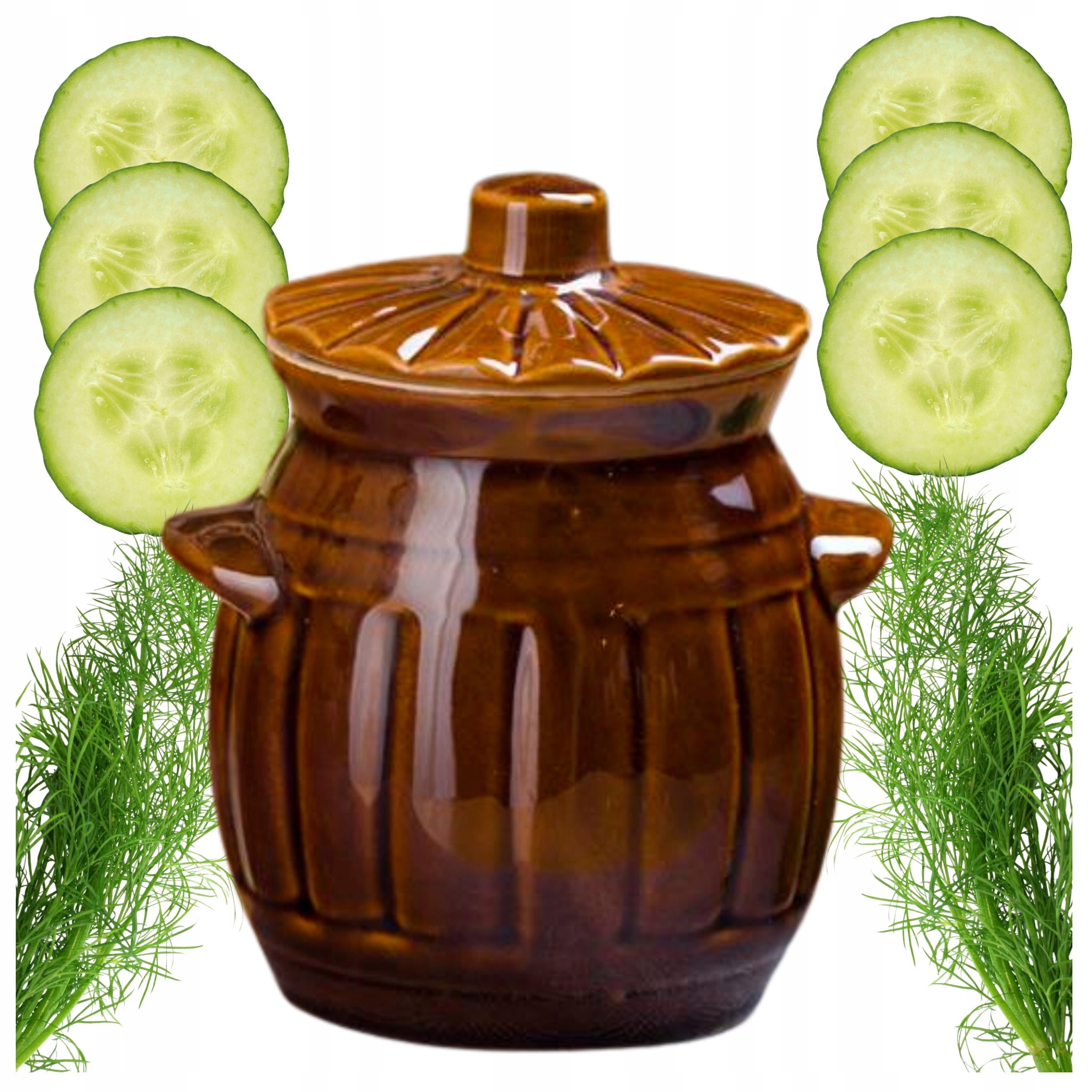 CABBAGE PICKLING BARREL CUCUMBERS 1,2L STONEWARE POT FOR CUCUMBERS LID