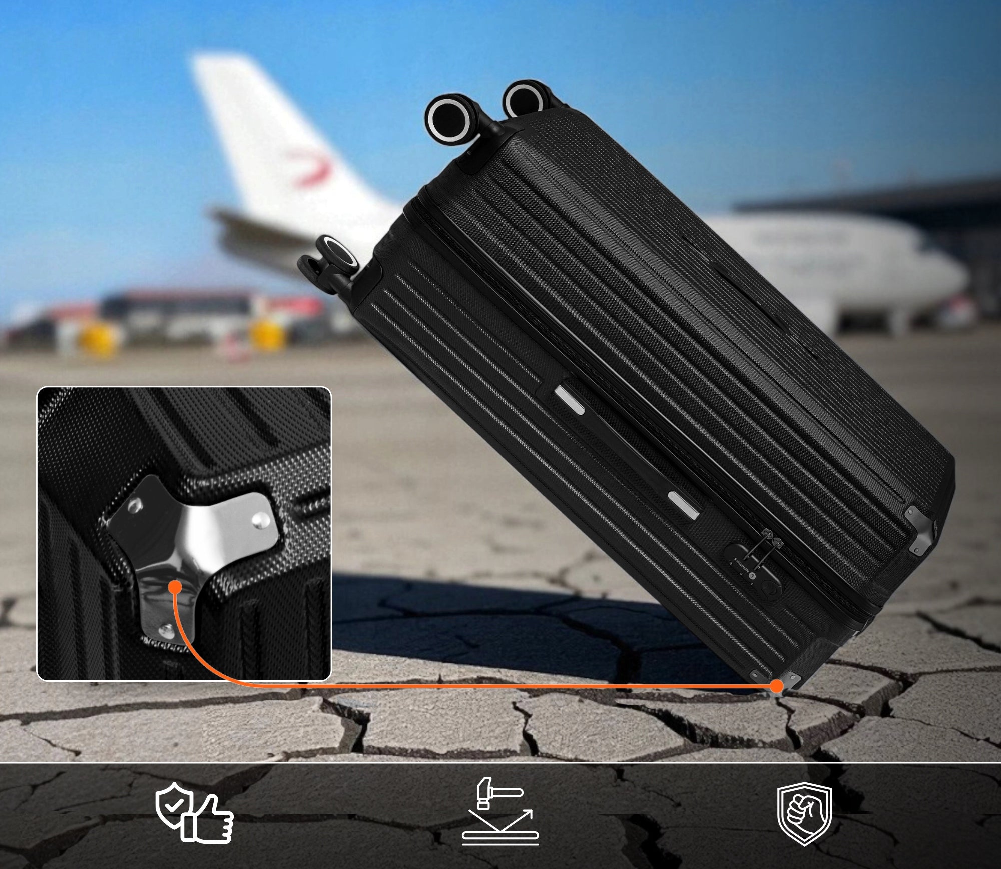 CABIN SUITCASE SMALL TRAVEL ON WHEELS LUGGAGE ABS HARD BAG STRONG M EAN (GTIN) 753866166341