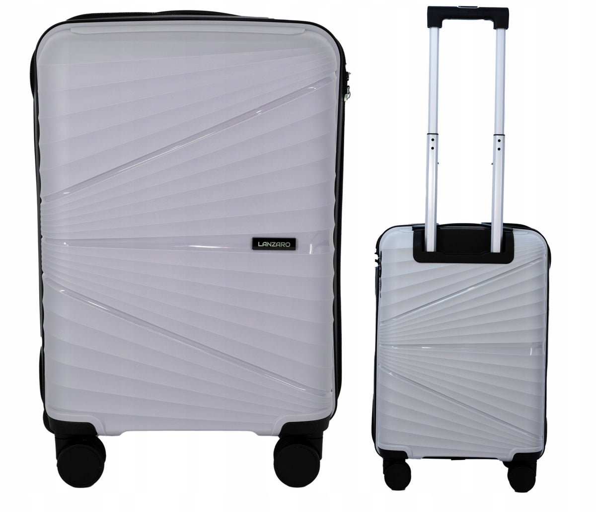 CABIN SUITCASE SMALL TRAVEL PP POLYPROPYLENE TSA 4 WHEELS LANZARO 4 COLORS Manufacturer code PP082 S ROSE GOLD