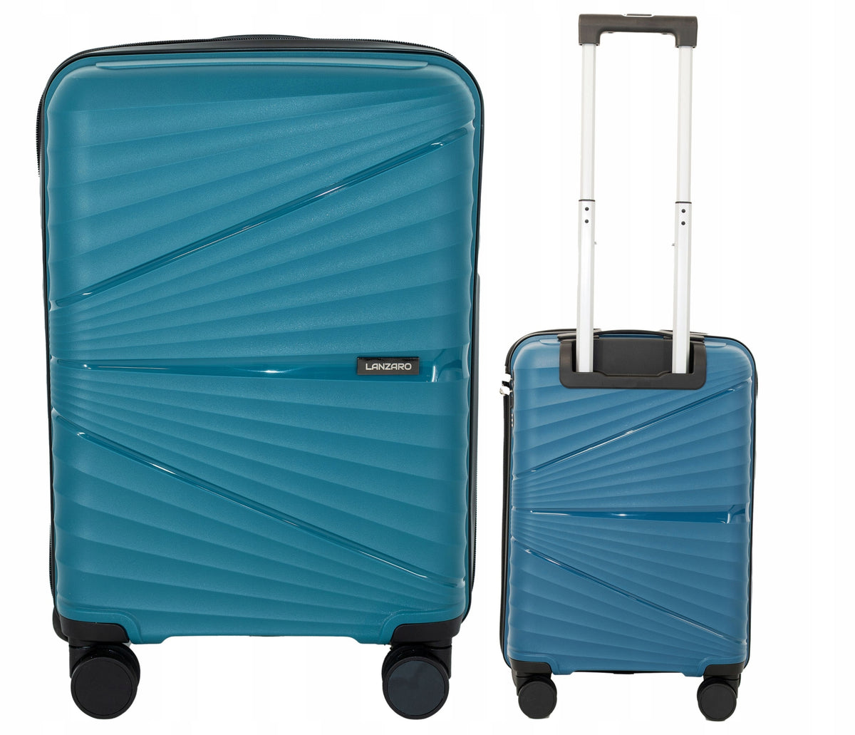CABIN SUITCASE SMALL TRAVEL PP POLYPROPYLENE TSA 4 WHEELS LANZARO 4 COLORS Packaging status original