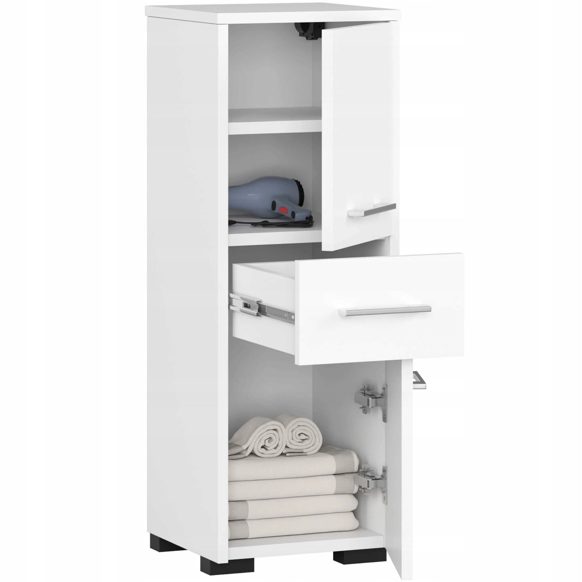 CABINET BATHROOM FIN POST 30 2D 1SZ 85cm PK WHITE Manufacturer code BADEZIMFIN2D1SZ85WEISSPK