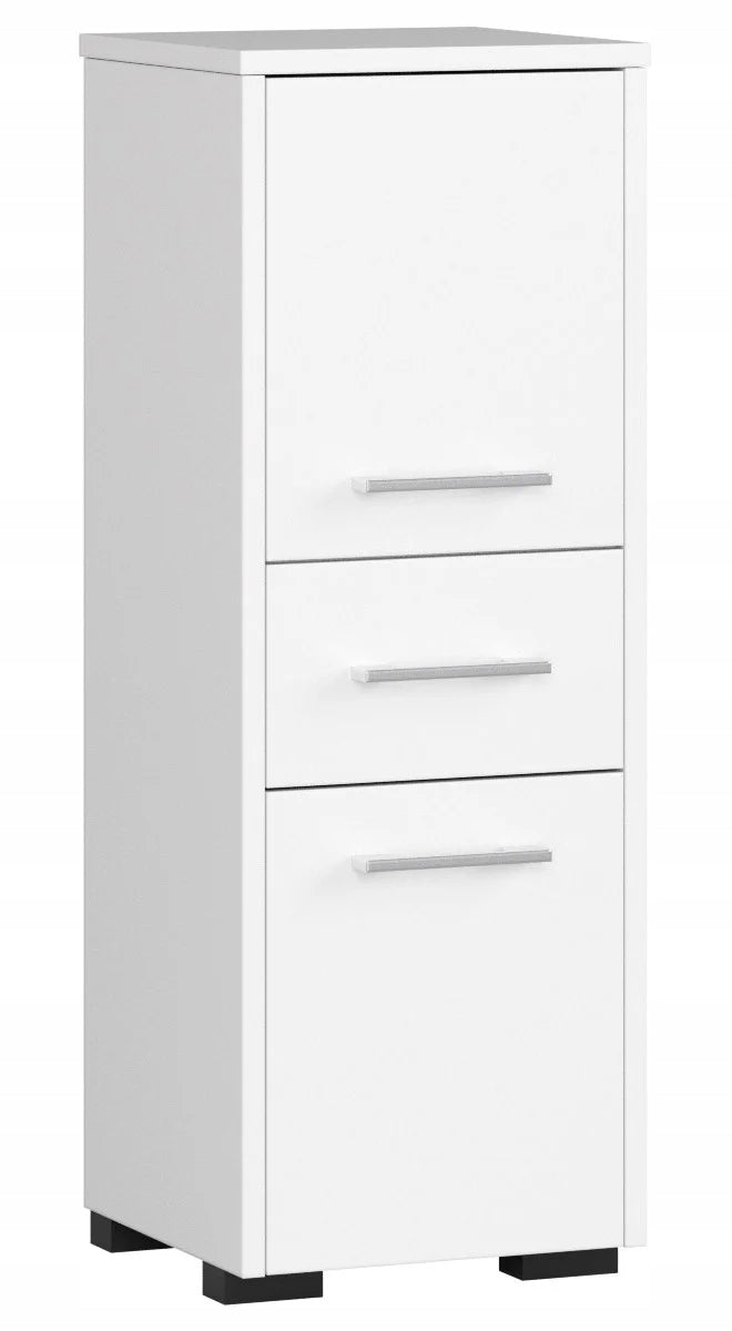 CABINET BATHROOM FIN POST 30 2D 1SZ 85cm PK WHITE