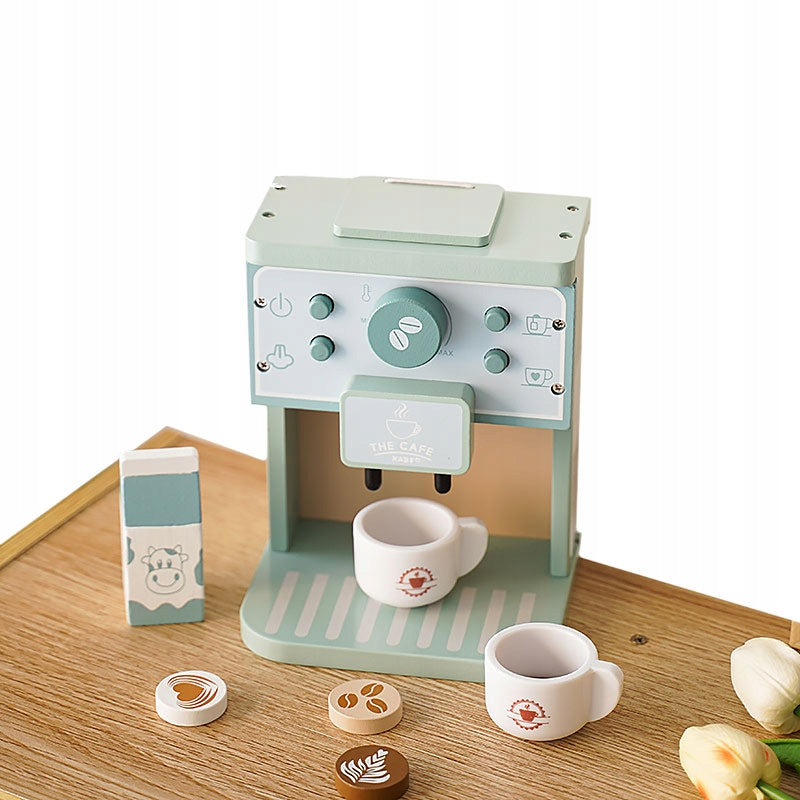 CAFE FOR CHILDREN WOODEN COFFEE MAKER VENDING MACHINE KITCHEN CUPS Manufacturer code 6574