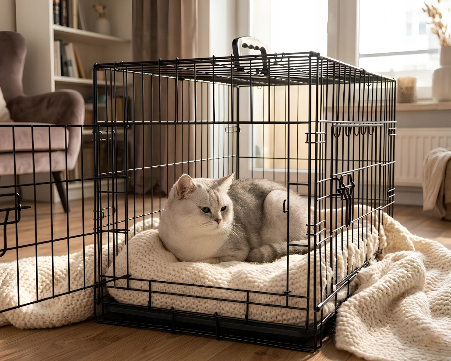 CAGE CAT KENNEL DOG PLAYPEN FOR CAR TRANSPORTER METAL S Brand Komtek