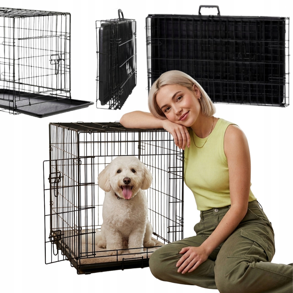 CAGE CAT KENNEL DOG PLAYPEN FOR CAR TRANSPORTER METAL S