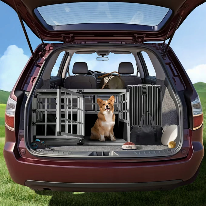 CAGE TRANSPORTER FOR DOG ALUMINUM 89x70x51cm Packaging status original