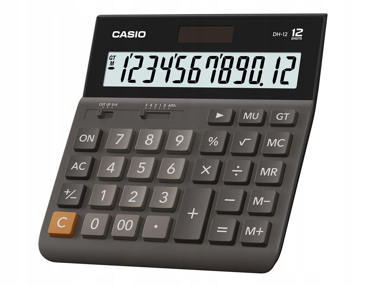 CALCULATOR OFFICE SCHOOL CASIO DH-12-BK 12 ITEM MEMORY PERCENTAGES ELEMENTS