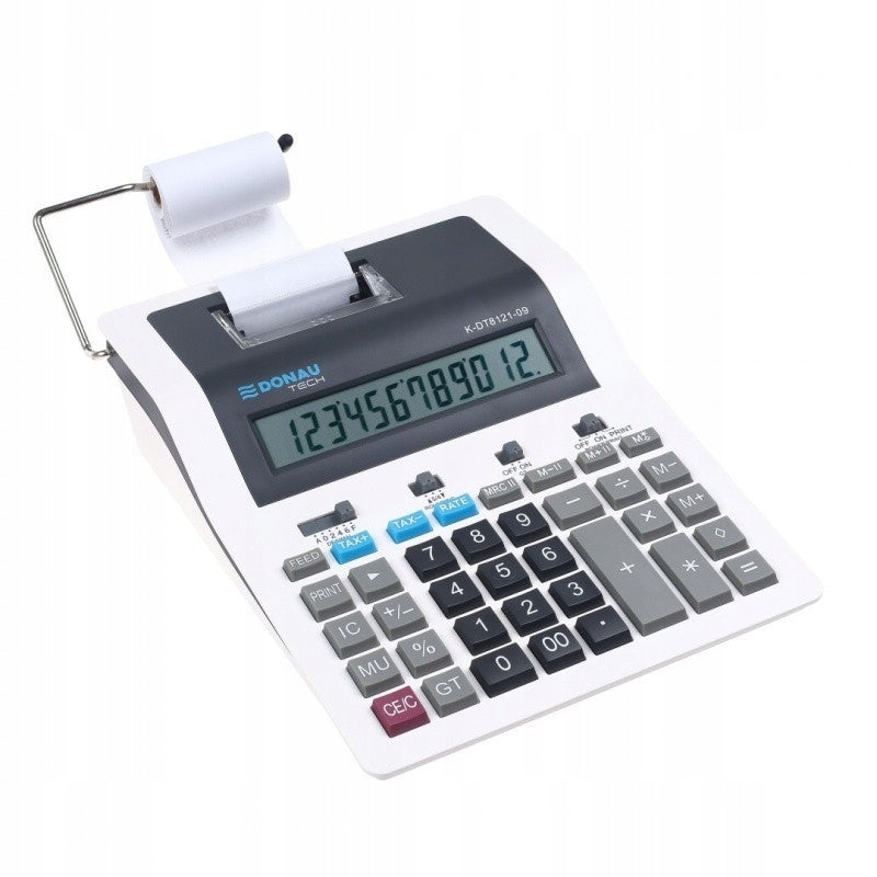 CALCULATOR WITH PRINTING FUNCTION, Donau Tech K-DT8121-09, 12 digital EAN (GTIN) 5901503619919